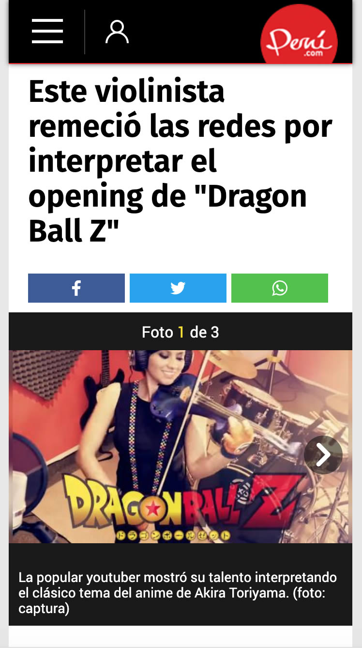 youtube violinista remecio redes interpretar opening dragon ball z